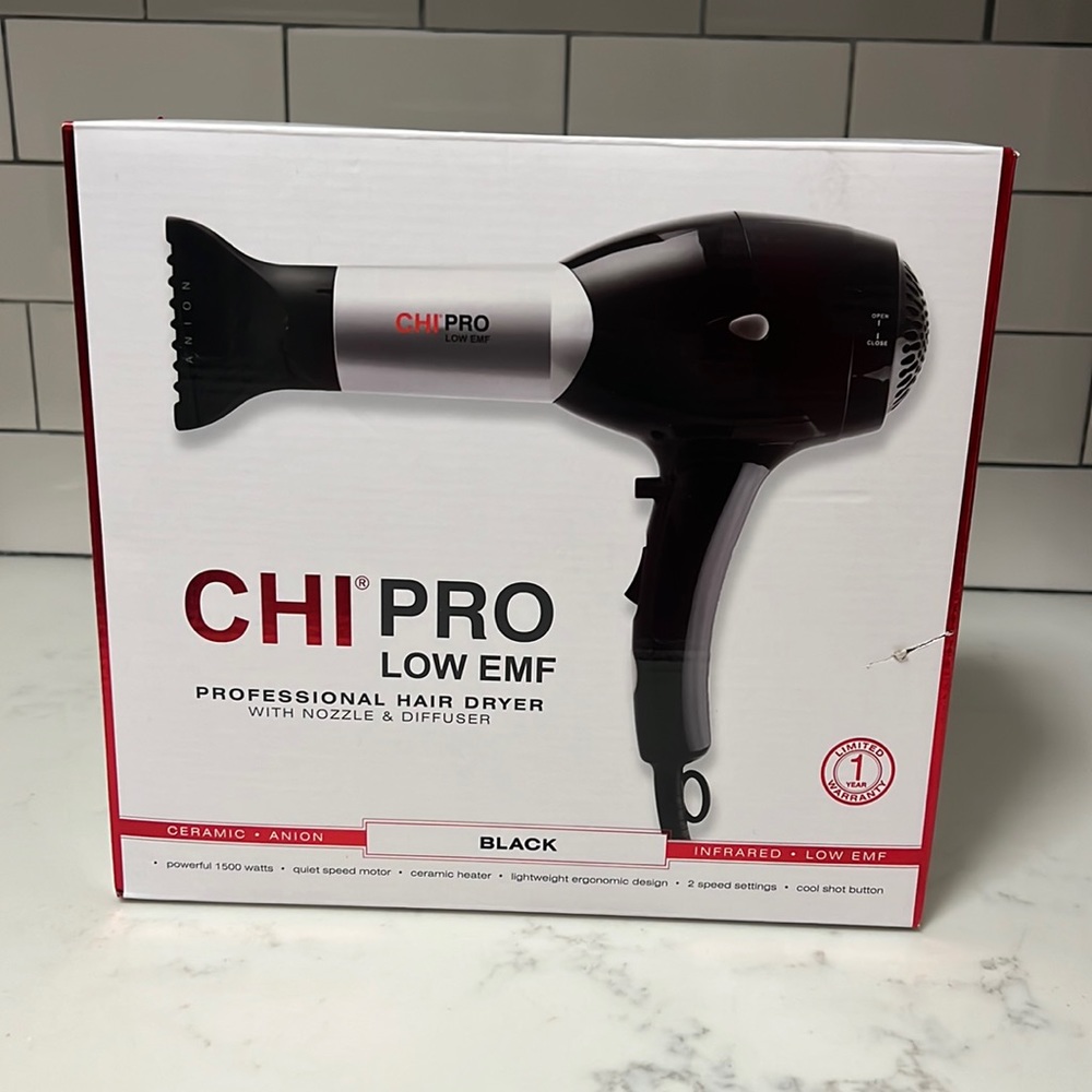 CHI Pro Low EMF Hair dryer never used!!!